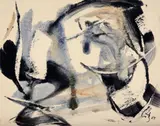Untitled by Karl Otto Götz, 1954, Gouache on laid paper, sold May 2015