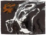 Emil Schumacher, GE-17/1994, 1994, Gouache on laid paper. Approx