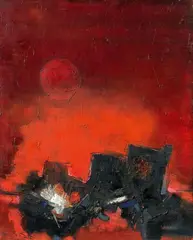 Untitled (Composition, Paysage) by Francis Bott, Circa 1964, Oil on canvas, sold May 2015