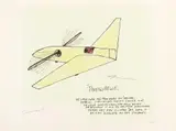 Panamarenko, 5 Graphics (Probslibelle, Helicopter, U-Control, Polistes, Scotch Gambit), 1975, 5 colour silkscreens on card. Each