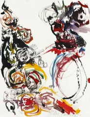 Untitled (Aus: Drachentanz) by Hartwig Ebersbach, 1991, 2 works: each Gouache on card. Each, offered May 2015