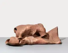 Lothar Fischer, Sich liebende Hüllen, 1969, Clay sculpture. Approx