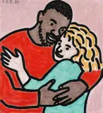 C. O. Paeffgen, Untitled (Mike Tyson), 1994, Acrylic on photo canvas