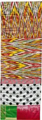 Samarkand Stitches VI by Robert Rauschenberg, 1988, Colour silkscreen on multiple fabrics as well as imprinted textiles sewn together, sold May 2015
