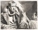 Rinus Van de Velde, Dear David Johnson..., 2011, Sibirian charcoal on paper
