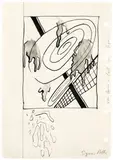 Sigmar Polke, Untitled, India ink on ruled DIN A5 notebook sheet