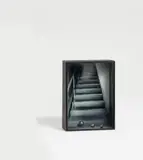 Kugelobjekt II by Gerhard Richter, Holzkästchen mit Schwarz-Weiß-Fotografie, drei Glasscheiben und drei Stahlkugeln in unterschiedlicher Größe, sold May 2015