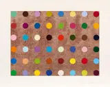 Proctolin by Damien Hirst, 2008, Colour silkscreen and brazen glitter on card, sold May 2015