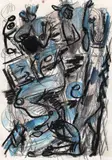 Markus Lüpertz, Untitled, Mixed media on paper