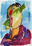 Markus Lüpertz, Untitled, Watercolour and pencil on paper