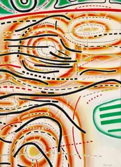 Nr. 18/65 (Höhenlinien) by Peter Brüning, 1965, Oil on canvas, sold May 2015