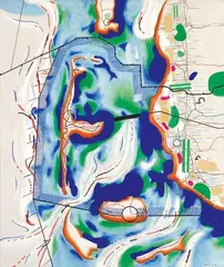 Küstenlandschaft by Peter Brüning, 1966, Oil on canvas, sold May 2015