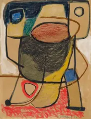 L'enfant by Karel Appel, 1950, Mixed media on paper, offered May 2015