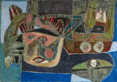 Lucebert, Artemesia Fulgaris, 1958, Oil on panel