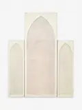 Jef Verheyen, Lichtkathedralen, 1967, Triptych: Oil, synthetic resin on panel on panel. Overall dimension