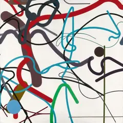 Zdeněk Sýkora, Linie Nr. 28, 1985, Oil on canvas