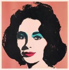 Liz by Andy Warhol, 1964, Colour offsetprint on card, sold May 2015