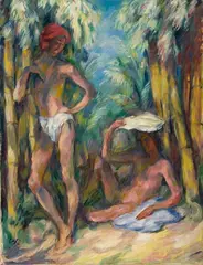 Karl Hofer, Indisches Paar unter Bäumen, 1912, Oil on canvas