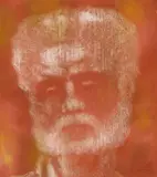 Augusto Giacometti, Männerkopf (Detailstudie für die Bemalung des Hauses "Zum Rüden" in Zürich)