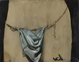 Salvador Dalí, Étude pour "le pagne" ou "Linge de pudeur du Christ" du tableau "Corpus Hypercubus"