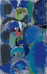 Hymne by Max Ackermann, 1958, Pastel on blueish laid paper, offered May 2015