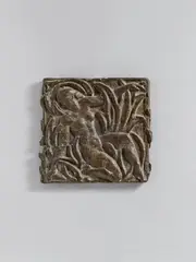 Karl Albiker, Kniende in Blattwerk, 1913/1914, Bronze relief