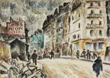 Eduard Bargheer, Untitled (Stadtansicht Paris)