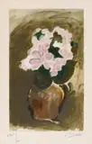 Georges Braque, Bouquet de fleurs, Circa 1955-1960, Colour aquatint and etching on Japan paper with blindstamp "ATELIER CROMMELYNCK PARIS"