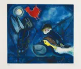 Marc Chagall, Aleko, Circa 1955, Colour aquatint and etching on wove paper with watermark "BFK RIVES"