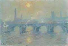 Emile Claus, London, Circa 1916/1917, Pastel crayons on ivory-coloured ribbed laid paper