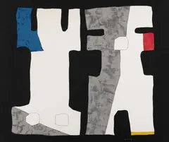 Werner Graeff, TWIBEBO (schwarzgrundig), 1974, Casein tempera and oil on cotton