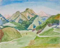 Talboden by Erich Heckel, 1943, Watercolour and pencil on firm watercolour laid paper, sold May 2015