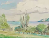 Blick über den Untersee by Erich Heckel, 1945, Watercolour and pencil on slightly grained laid watercolour paper, sold May 2015