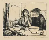 Erich Heckel, In der Muschelstube I, 1916, Lithograph on laid paper