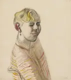 Karl Hubbuch, Marianne, Circa 1929, Pencil and watercolour on grained, chamois coloured watercolour laid paper