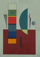 Boris Kleint, Roter Block I, 1939, Oil on canvas