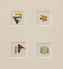 Ivan Kliun, Composition, Composition 'B', Composition 'C', Composition 'D', Circa 1916-1922, Four works on paper: Gouache and watercolour over preparatory pencil drawing on paper