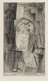 Louis Marcoussis, Guillaume Apollinaire, 1912-1920, Etching on laid paper with watermark "ARCHES"