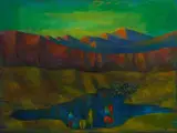 Carlo Mense, Bergsee, Circa 1960, Oil on fiberboard