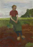 Otto Modersohn, Gesche Böschen (Sitzendes Mädchen am Torfstich)