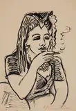 Max Pechstein, Marta rauchend