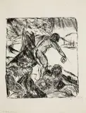 Max Pechstein, Badende Männer, 1913, Lithograph on thin smooth paper