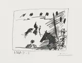 Jeu de la Cape by Pablo Picasso, 1961, Lithograph on wove paper with watermark "Arches", sold May 2015