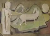 Ludwig Egidius Ronig, Pferd an Longe, 1950, Oil on canvas