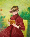 Carl Schmitz-Pleis, Lesende, 1907-1912, Oil on canvas