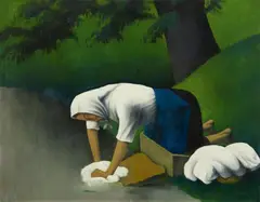 Tobeen, La Laveuse / Lavandière, Circa 1920, Oil on board