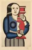 Jacques (Gaston Duchamp) Villon Nach Fernand Léger, Femme à la cruche, 1928, Colour aquatint and etching on heavy chamois coloured Japon nacré after a motif by Fernand Léger