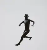 #485 (from the series: Pleasure and terror of levitation) by Aaron Siskind, 1954, Vintage gelatin silver print, sold May 2015