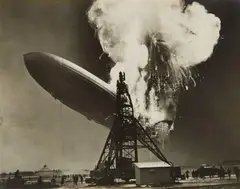 Charles Hoff, Explosion of the Hindenburg, Lakehurst New Jersey, May 6, 1937, 1937, Gelatin silver print, printed 1950s