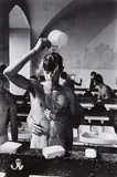 Will McBride, Mike, der sich wäscht, Schloßschule Salem [Mike, having a wash, Salem], 1963, Gelatin silver print, printed later